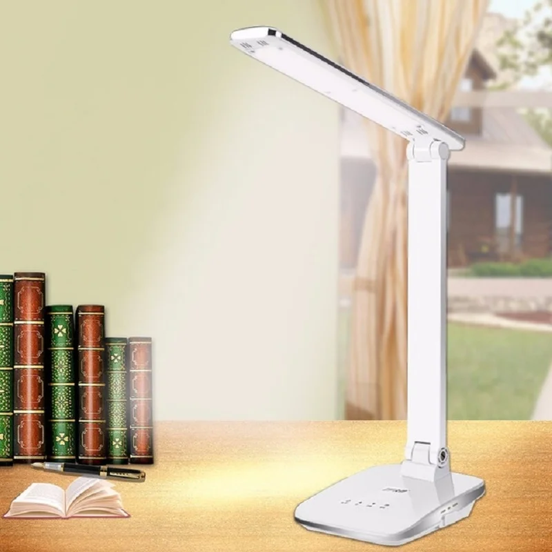 

Portable Adjustable Desk Lamps foldable color temperature changeable with touch dimmer rechargeable led table lamp book light