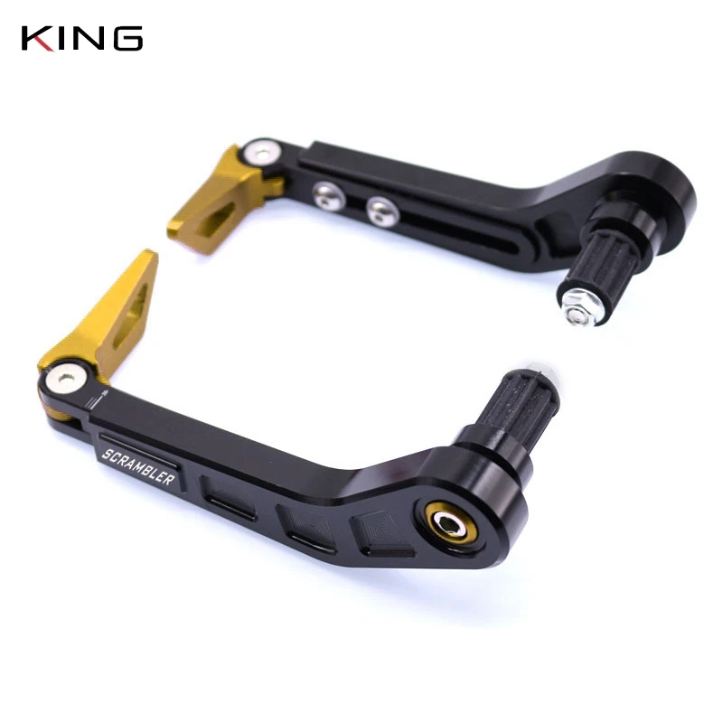 Gold logo SCRAMBLER Рычаги тормозного сцепления Защита подходит для Ducati 1098 1098S 1098 триколор скремблер 800 400 аксессуары ручки для руля - Цвет: Gold logo SCRAMBLER