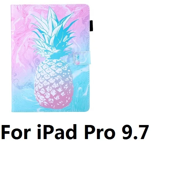 For iPad Pro 9.7 Розовый узор ананас PU и PC с отделением для карт чехол для iPad 9,7 Air 1 2 Pro 9,7 10,5 Mini 12345 Air 10,5 - Цвет: For iPad Pro 9.7