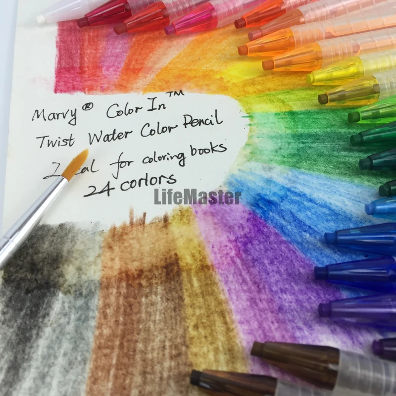 Карандаш водный механический LifeMaster 12 цветов 3 мм|color set|water color pencilscolor pencil |