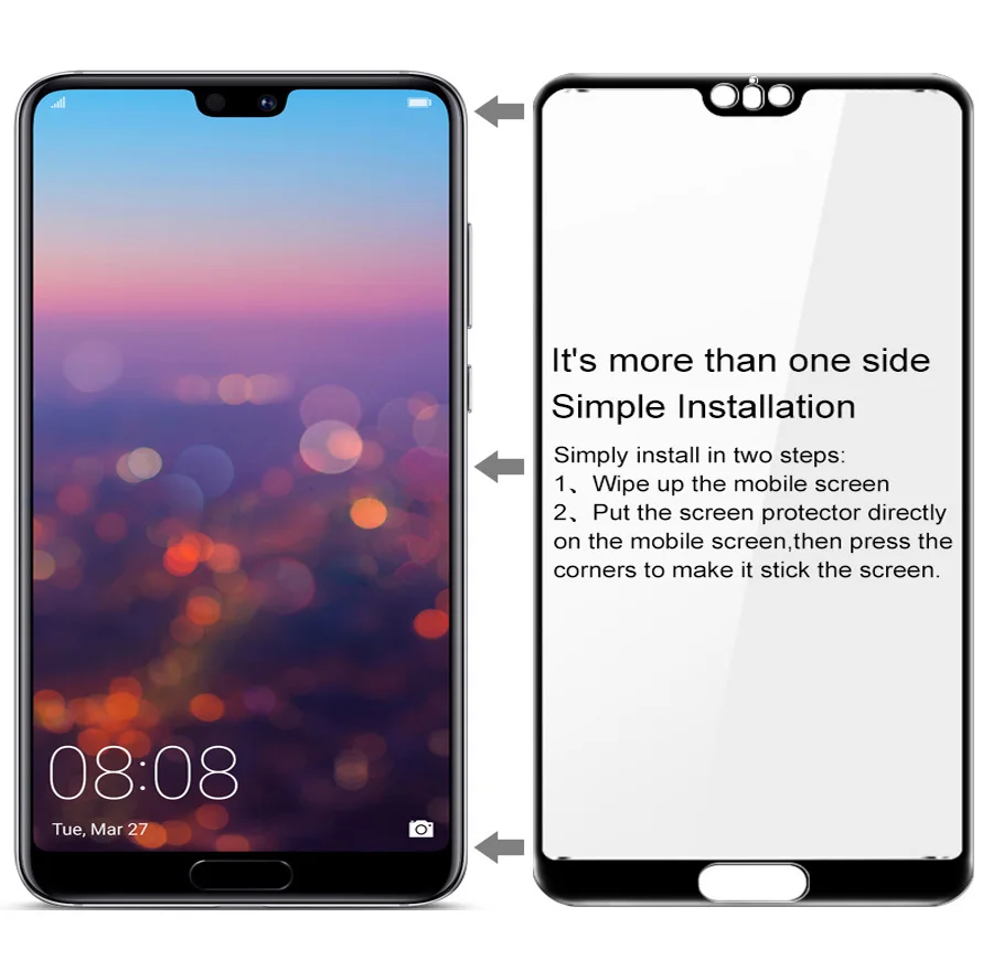 Imak полное покрытие закаленное стекло для huawei P20/P20 Pro стекло Премиум полный экран протектор Защитная пленка безопасные чехлы