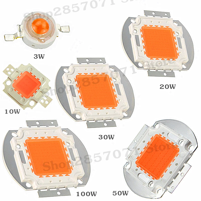 LED 3W 5W 10W 20W 30W 50W 100W полный спектр 400 ~ 840nm 30mil|3w led full spectrum|3w spectrum ledfull 3w |