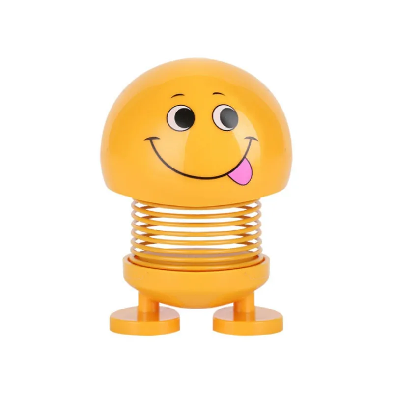 Mr Tea милый творческий встряхнуть головой желтый улыбка плач с весны автомобиль орнамент авто интерьер украшение приборной панели игрушечные лошадки интимны - Название цвета: E