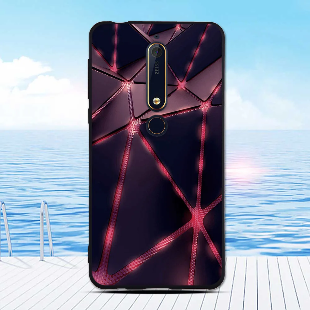 Silicone Cover For Microsoft Nokia 6 2018 Case Coque Painted Soft Shell Fundas N6 Ultrathin Mobile Phone Bag Capa | Мобильные