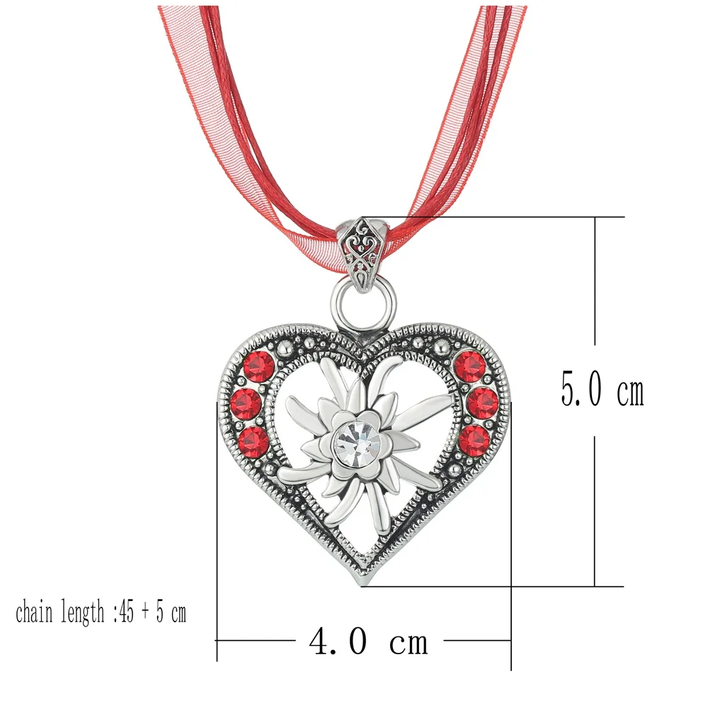 Legenstar баварское ожерелье с эдельвейсом 5 цветов кристаллами для Октоберфеста