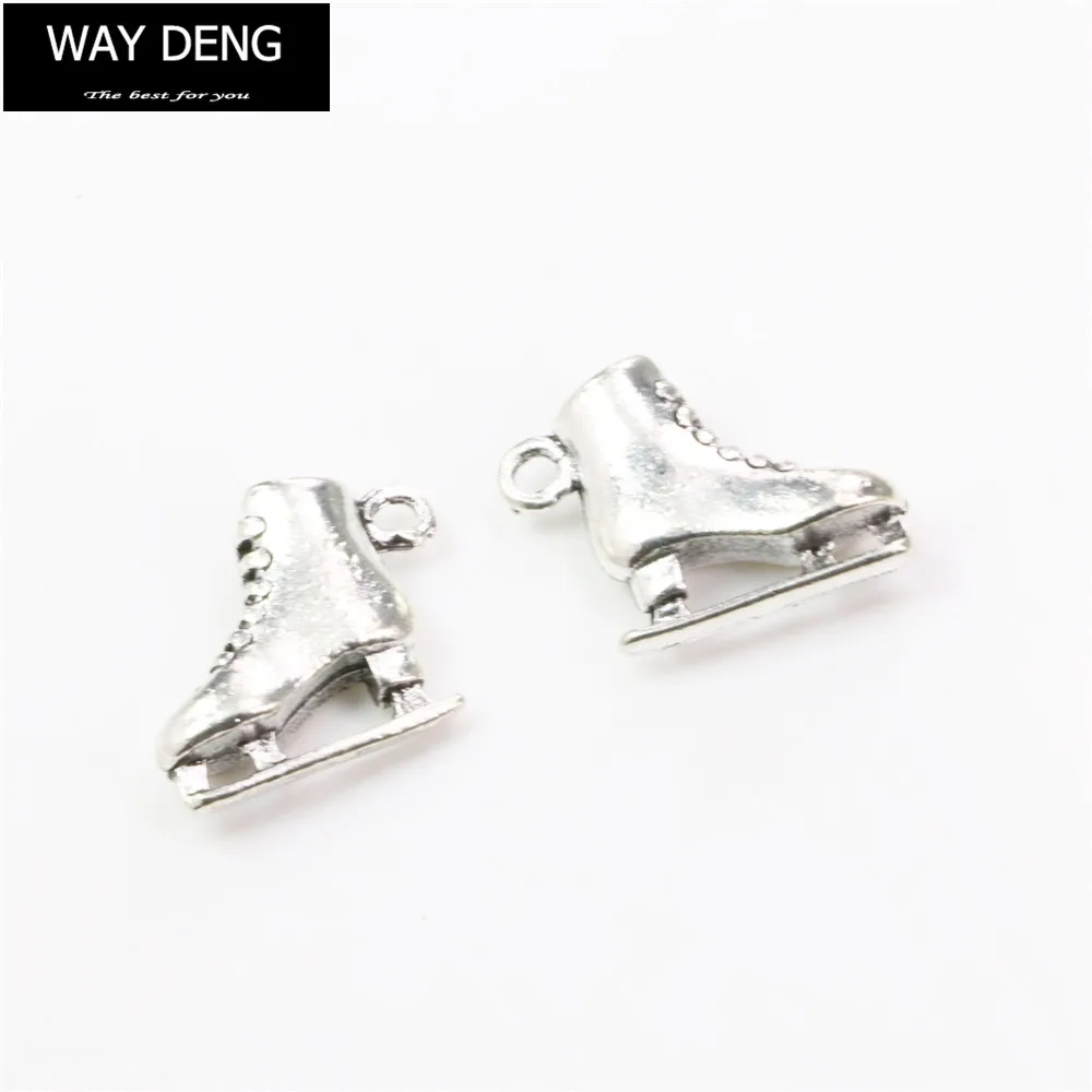 Набор из 12 винтажных подвесок серебристого металлического сплава для