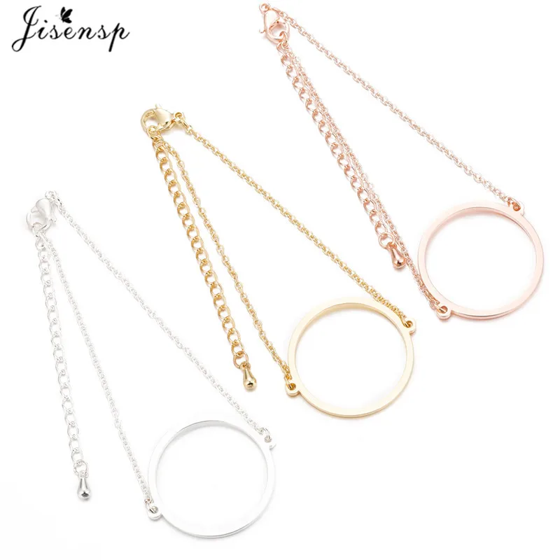 Jisensp Simple Round Stainless Steel Bracelets for Women Adjustable Gold Bracelet Bangles Lady Bridesmaid Gift pulseras