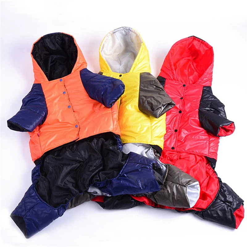 Водонепроницаемая зимняя куртка для средних и больших собак зимний комбинезон