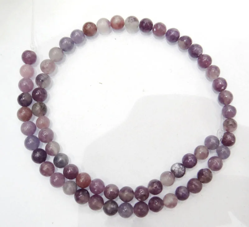 Натуральный камень, фиолетовый Lepidolite Гладкие Круглые бусины 1" Strand 4 6 8 10 12 мм выбрать размер для DIY браслет ожерелье ювелирных изделий