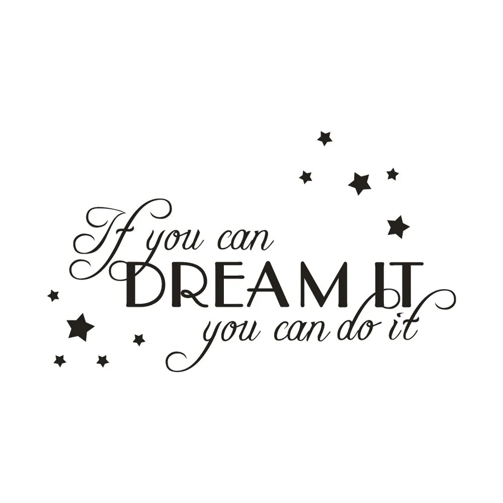 Если вы можете мечтать Съемный DIY Цитата надпись художественная Съемная