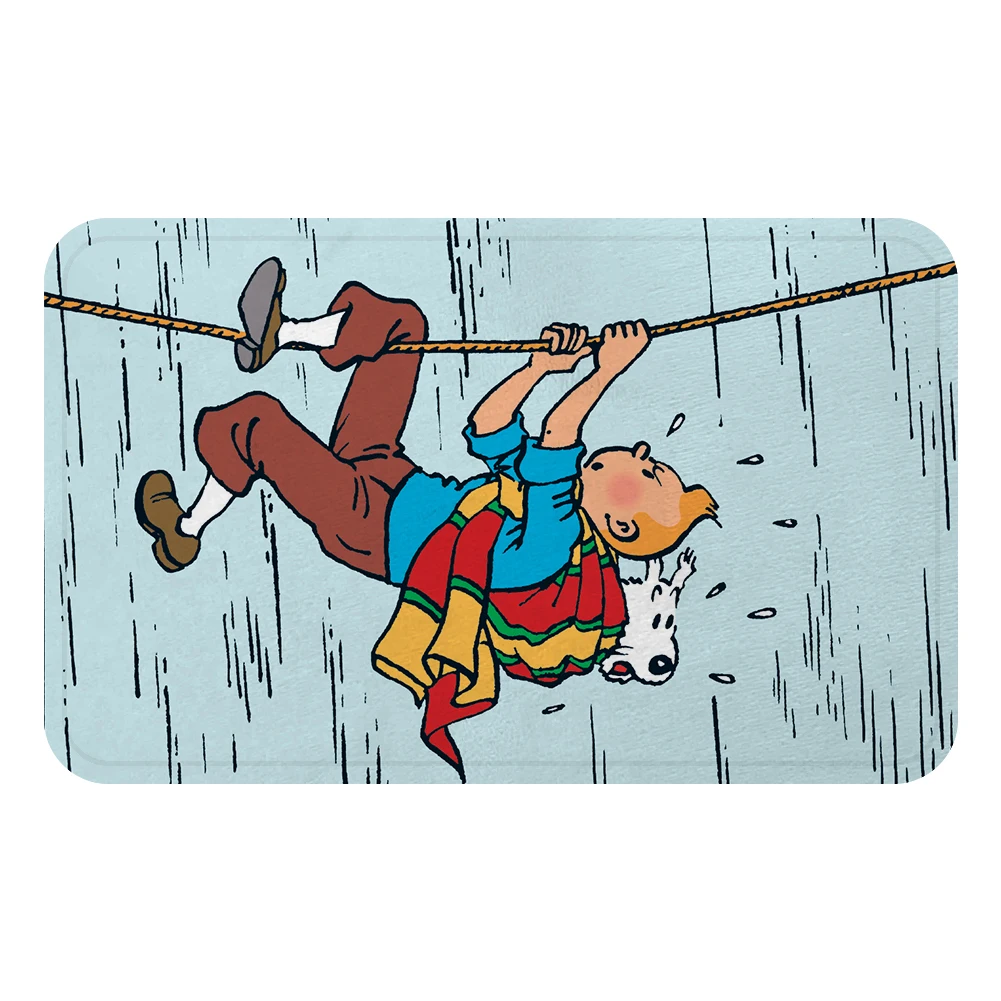 Сливовый Tintin Adventure собака тропический лес коврик для ванной кухонный ковер декоративные Противоскользящие коврики для комнаты пол бар коврики двери домашний Декор подарок - Цвет: Сливовый