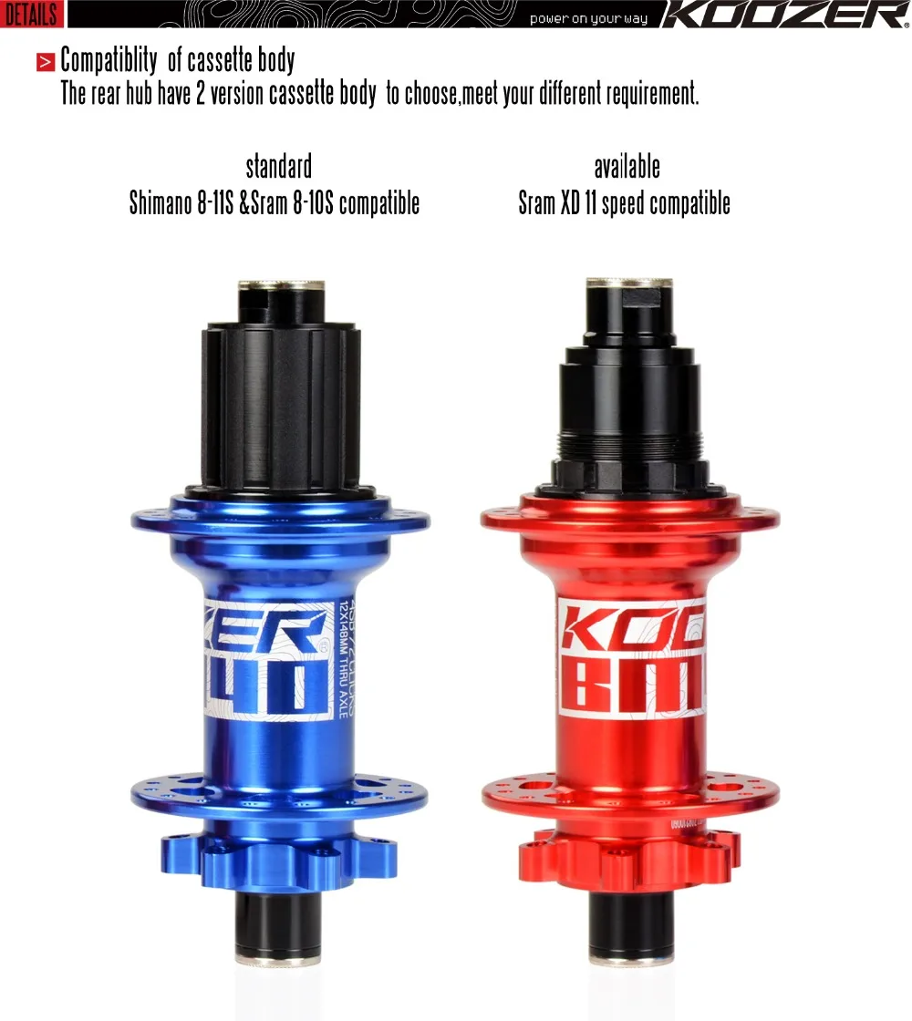 Koozer BM440 герметичный подшипник MTB горный велосипед ступица релиз конфигурация