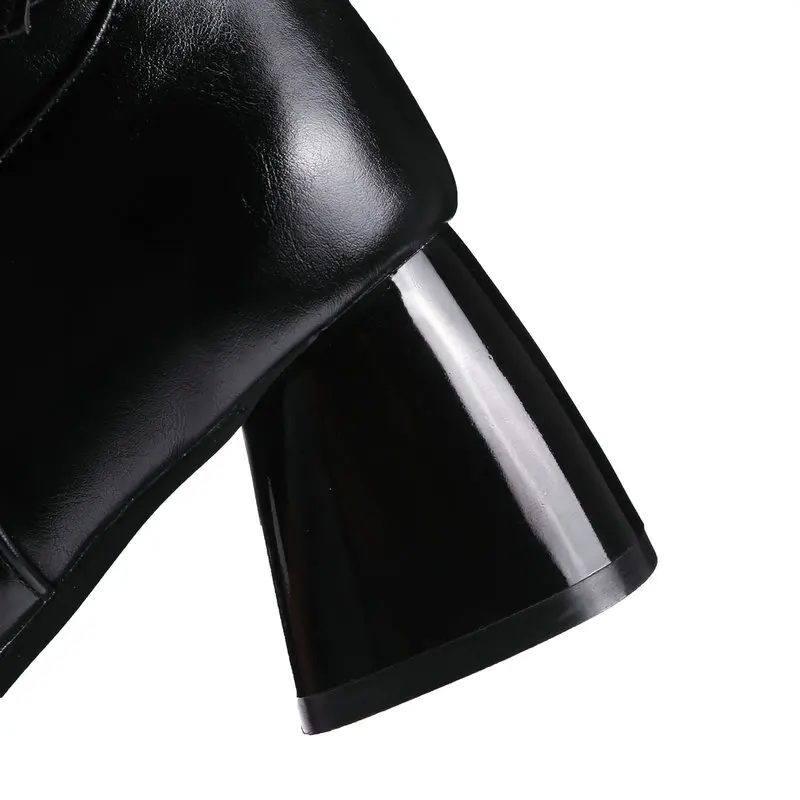 Женские сапоги до колена Модные на высоком каблуке копытце Зимняя женская обувь