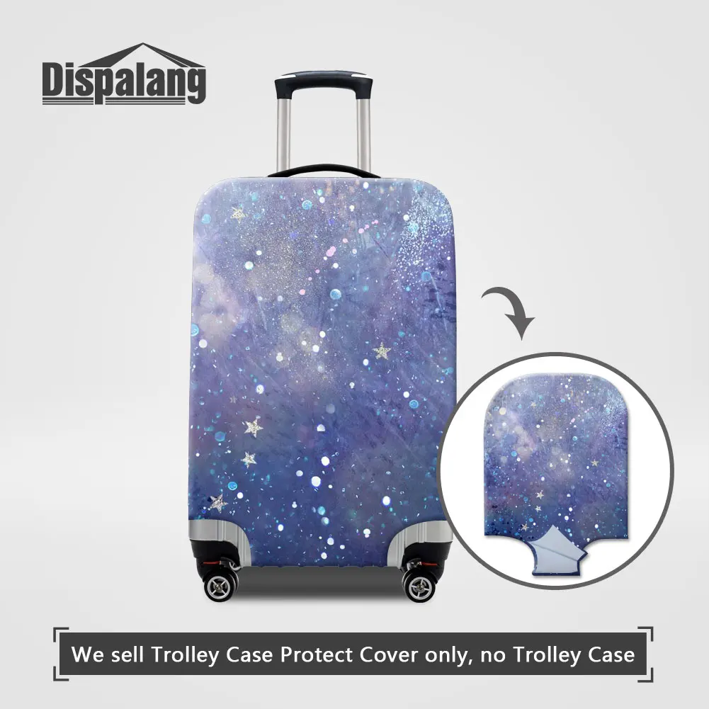 Чехол Dispalang Galaxy Suit, чехол на колесиках, Вселенная, Космический багаж, защитный чехол для 18-32 дюймов, защита от пыли, водонепроницаемые защитные чехлы - Цвет: Белый