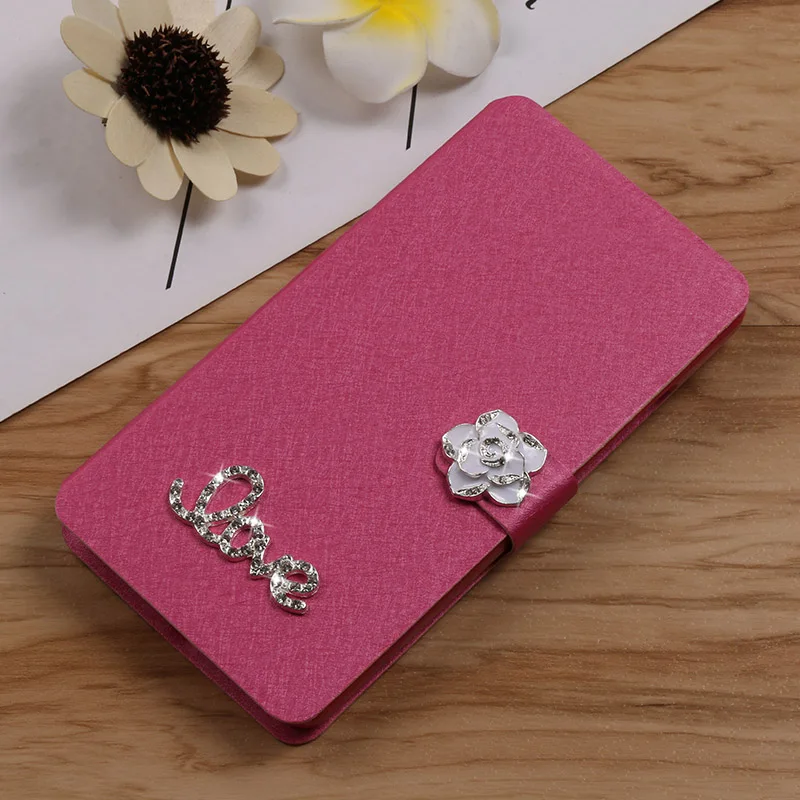 Rose red Love C Чехол-бумажник с откидной крышкой для Motorola Moto Z Z2 Z3 Play, кожаный чехол с подставкой для Motorola Zplay XT1635 XT1710 5,5" - Цвет: Rose red Love C