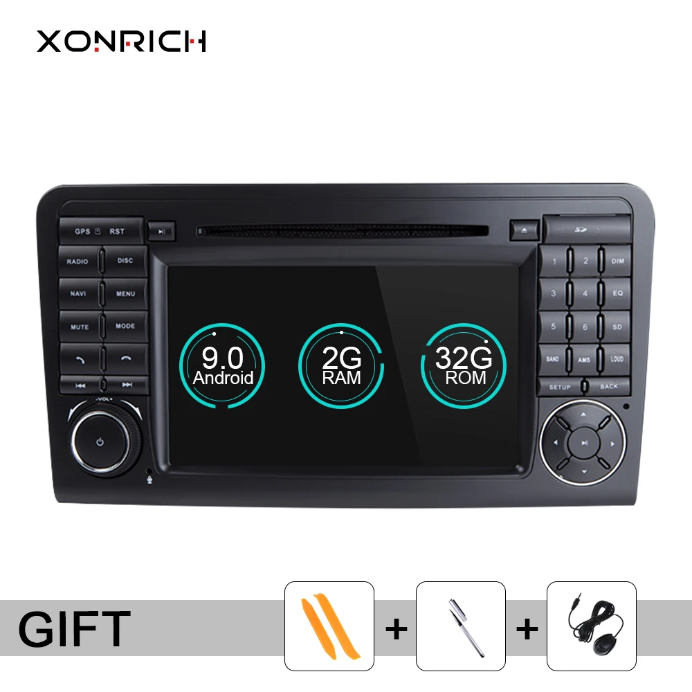 Xonrich автомобильный мультимедийный плеер 2 din Android 9 0 GPS DVD Automotivo для Mercedes Benz ML W164 ML300 GL
