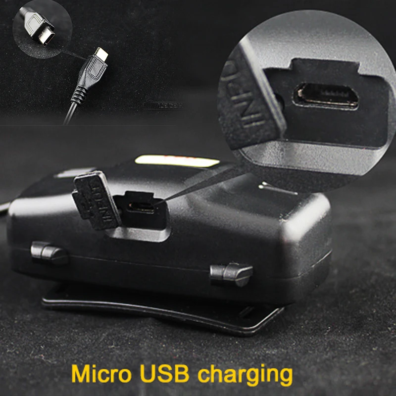 USB датчик фар фара 18650 перезаряжаемые Налобный фонарик xm l2 светодиодный налобный