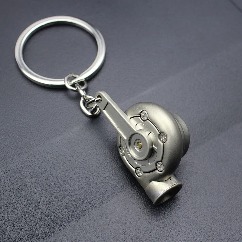 Креативные брелки турбонагнетателя, автозапчасти, модель Gunmetal, брелок, турбонагнетатель, брелок для ключей, модные ювелирные изделия, лучший подарок для водителя