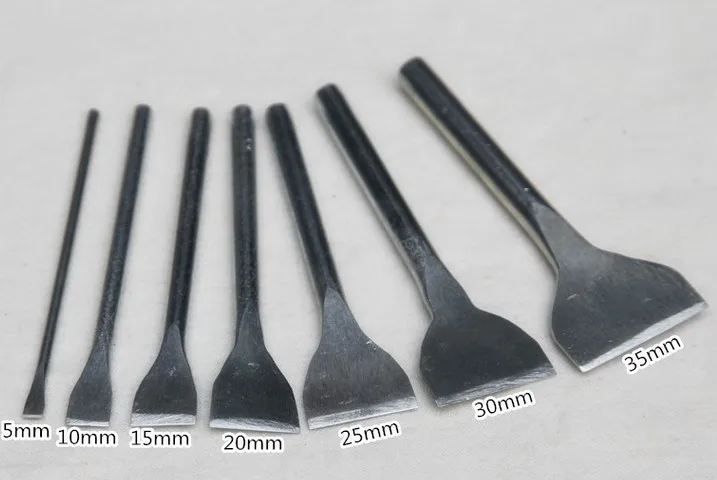 

7pcs/set Leather Craft Tool Flat Puncher Knife Leather Belt Punch Tool 5/10/15/20/25/30/35mm for wallet free shipping