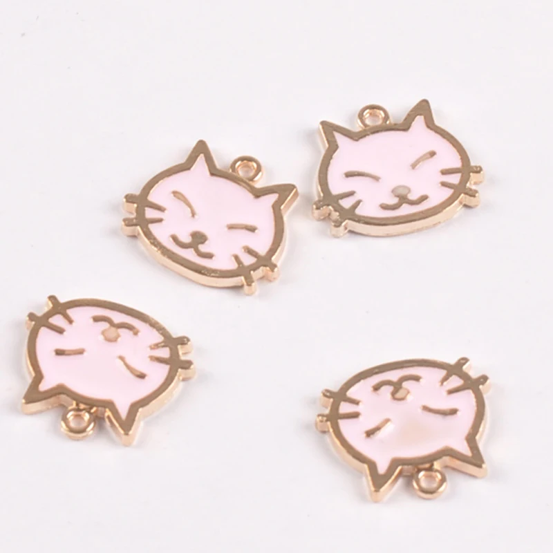 10 шт. массивная эмалированная подвеска в виде кошки ювелирные изделия модные