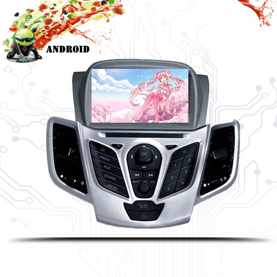 Восьмиядерный Android 9,0 автомобильный dvd-плеер gps Навигация стерео радио для Ford Fiesta 2008 2009 2010 2012 13 головное устройство