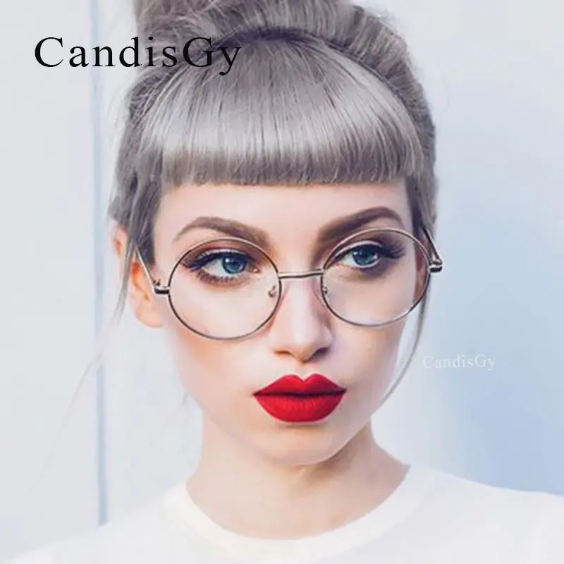 

Vintage Glasses Fashion Frame Brand Designer Men Women Woman Optics Classic Round Eyeglasses Cheap Clear Transparent Lens