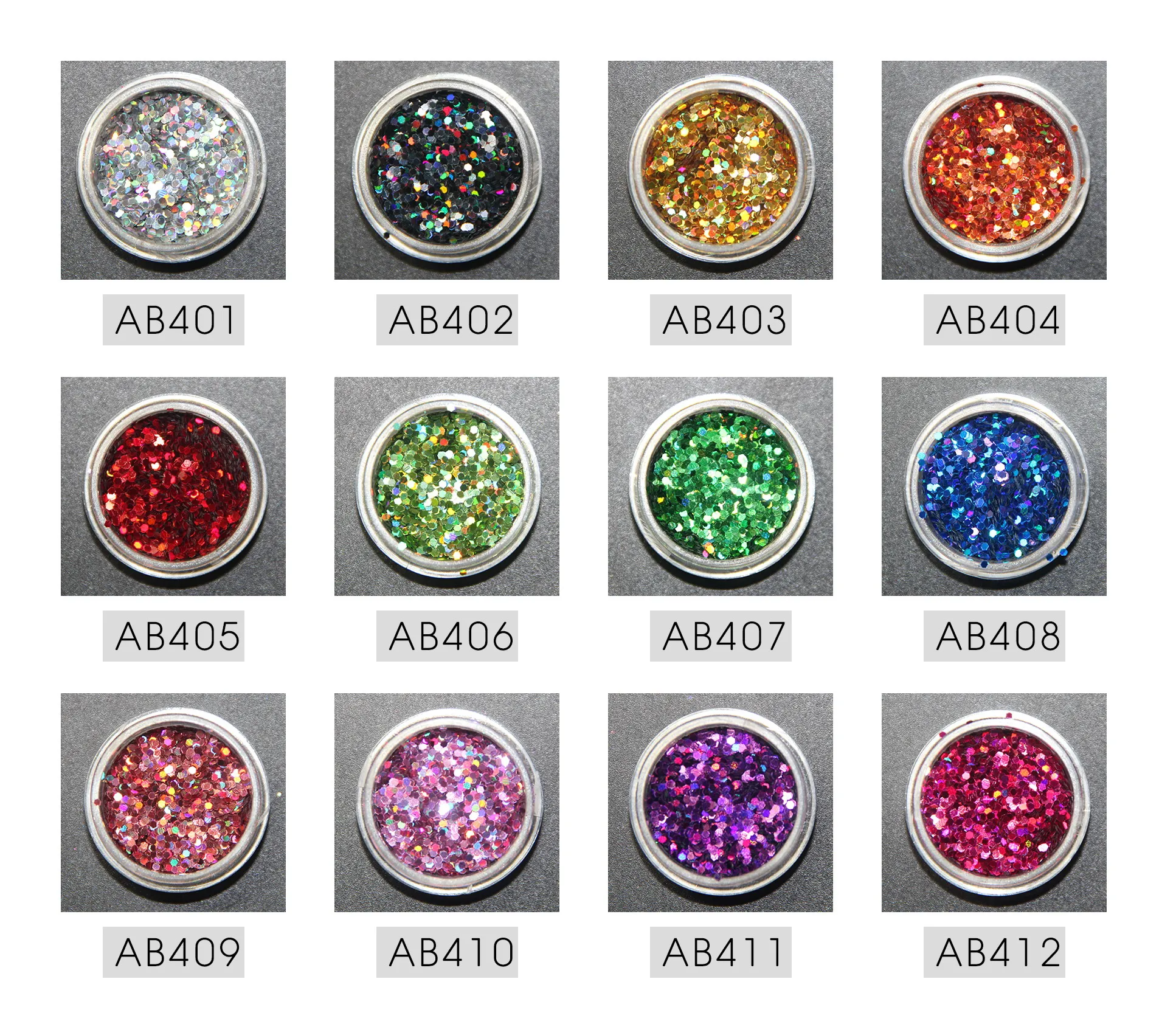 Verntion Блестки для ногтей голографический блеск смешанный шестигранный порошок