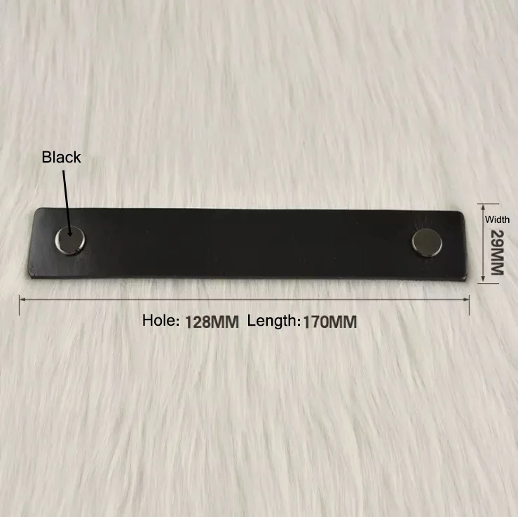 C-1507-128-black Ручки для шкафа, кожаный комод, круглые ручки для ящиков, дверная ручка, коричневая бронза/золото/серебро, кухонная ручка - Цвет: C-1507-128-black