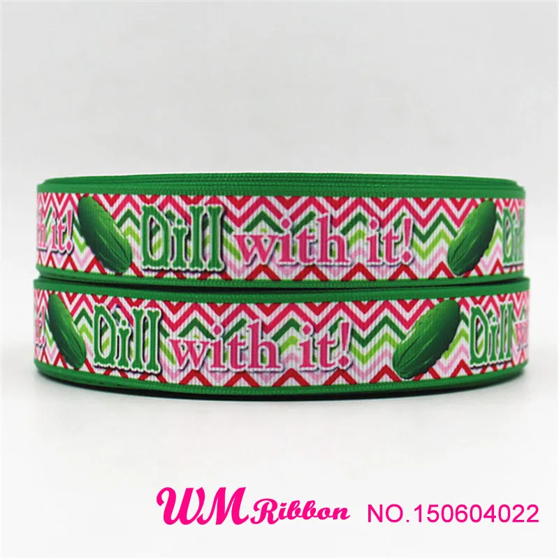 Репсовая лента Q & N с принтом арбуза 16 мм 22 25 38 50 75 ярдов/рулон|ribbon 16mm|printed grosgrain