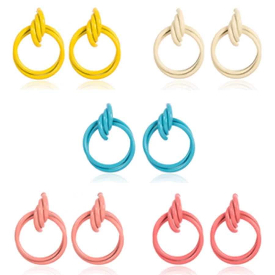 Мода Преувеличение сладкий дикий металлические серьги Творческий