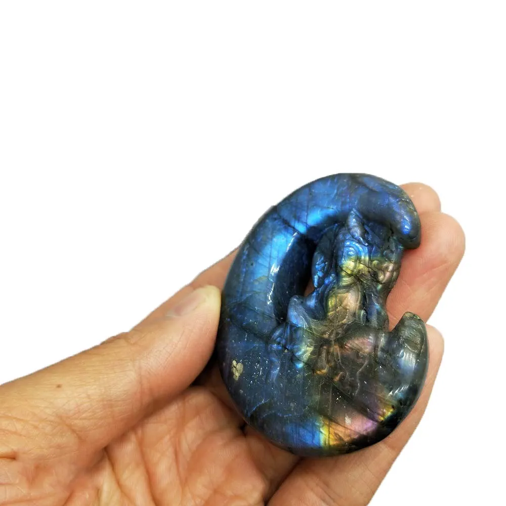 Натуральный редкий фиолетовый и синий светильник лабрадорит скульптура Будды