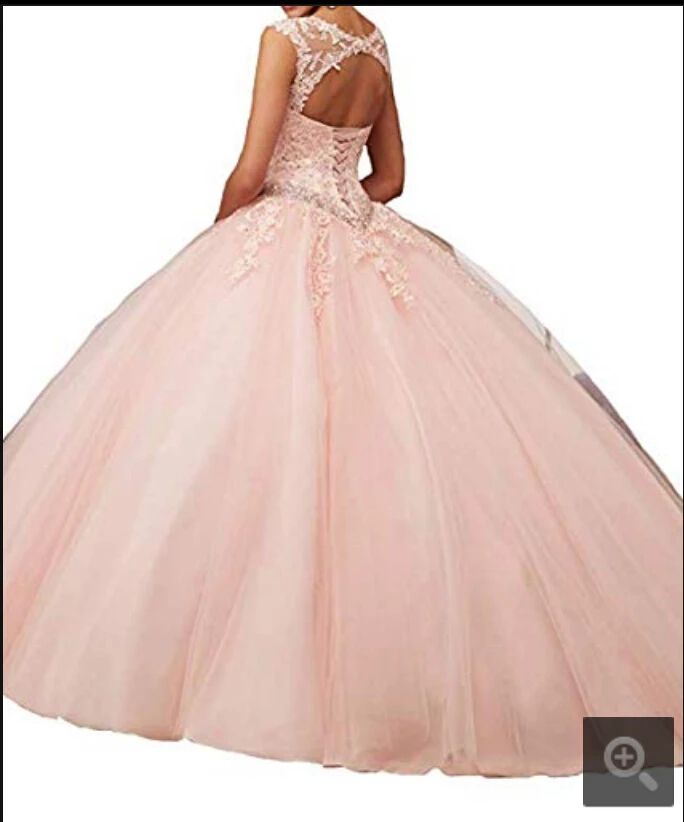 Бальное платье принцессы с кружевной аппликацией пышное длинное на выпускной