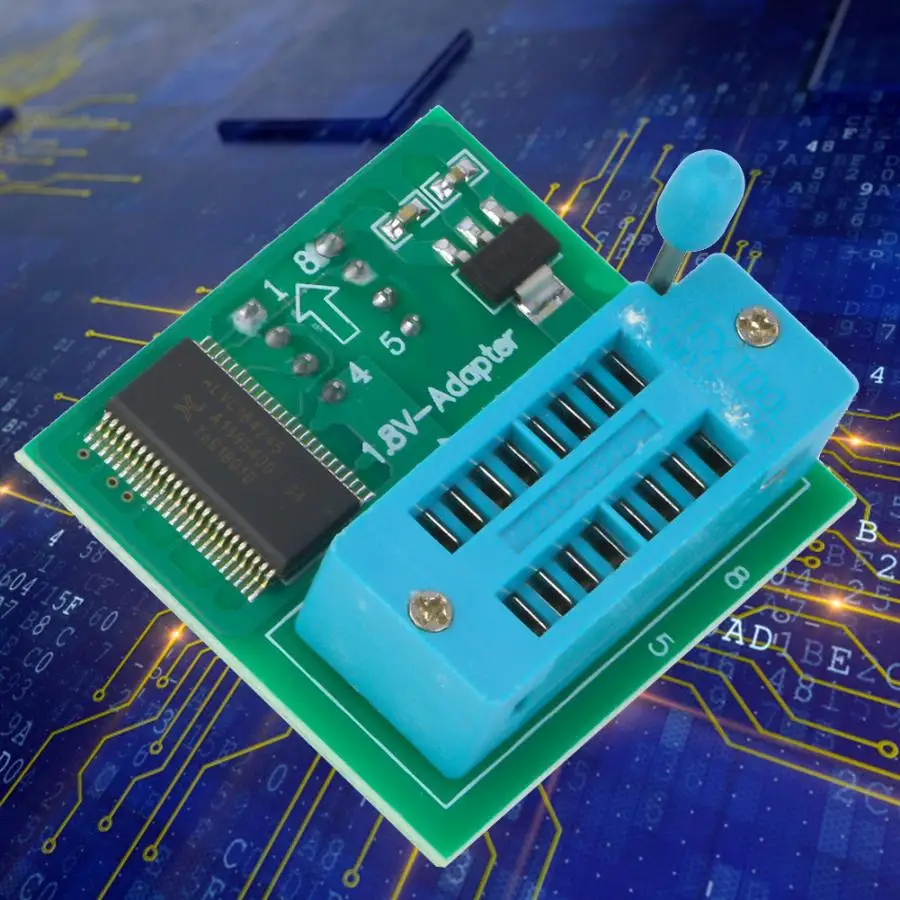 Активные компоненты 1 8 в адаптер для материнской платы телефона SPI Flash SOP8 DIP8 W25 MX25