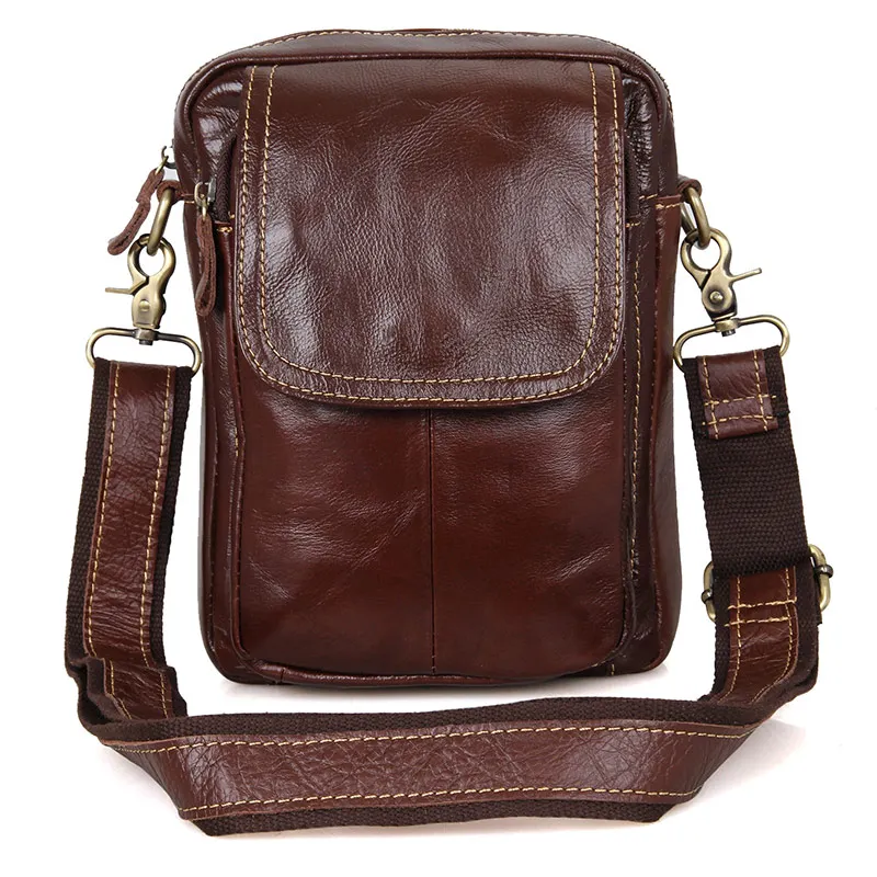 Brown red J.M.D винтажные мужские сумки-мессенджеры из натуральной кожи, сумки через плечо для мужчин, кошелек 1004B - Цвет: Brown red
