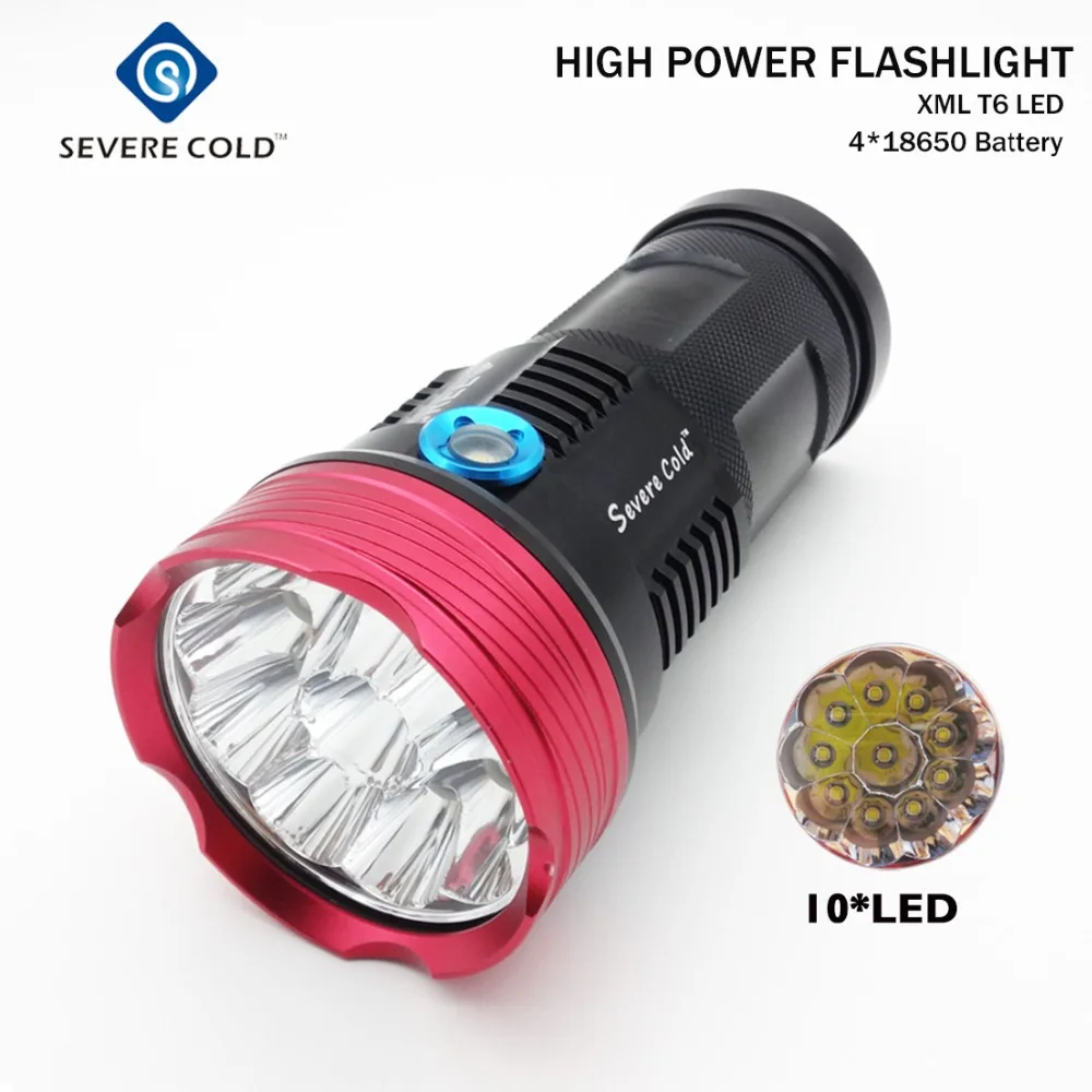 Фонарик King 10T6 20000 люмен светодиодный 10 * XM L T6 для охоты кемпинга|flashlight torch|lantern torchled