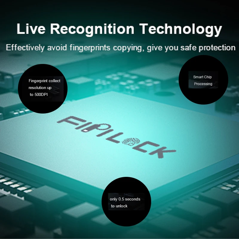 Fipilock FL-U10 Smart считыватель отпечатков U замок Портативный раздвижные двери замок, дверная ручка подставки-держатели для портативных устройств замок висячий замок слот