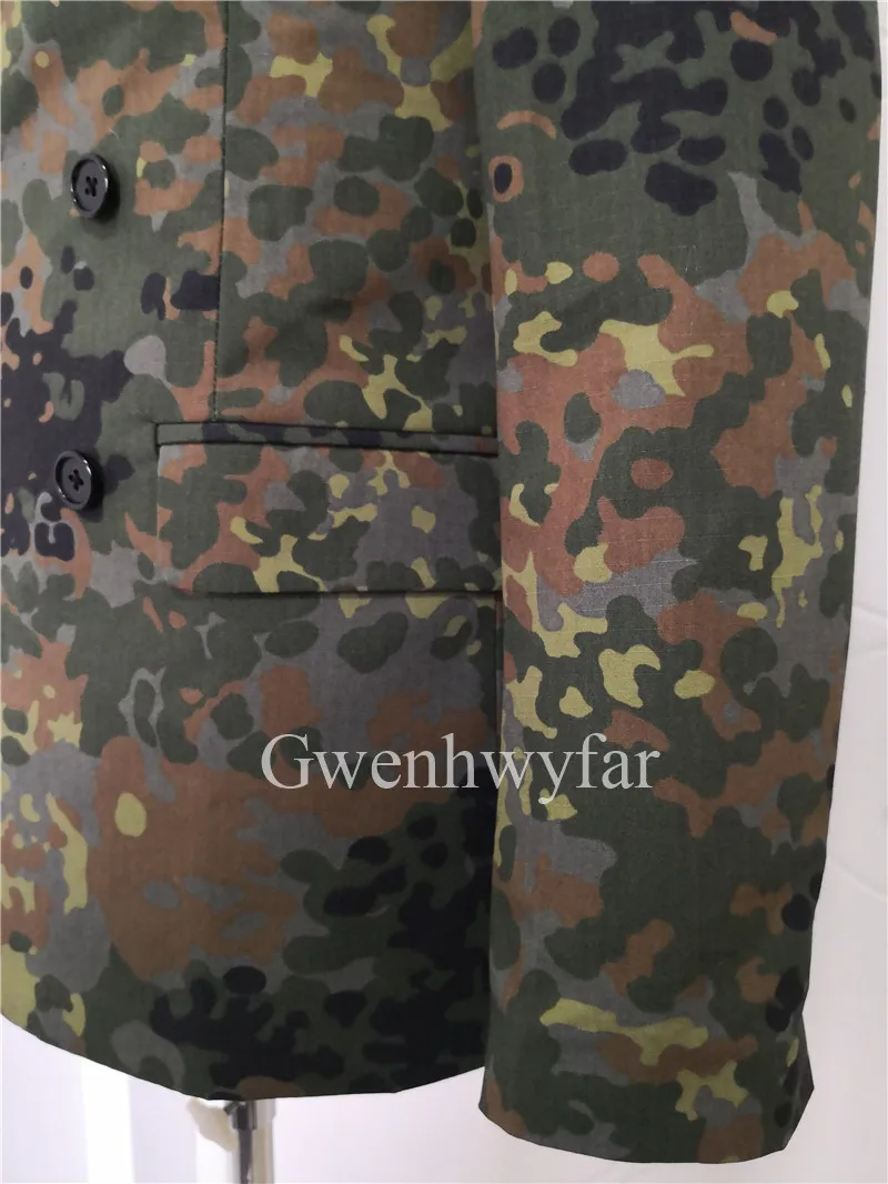 Бренд Gwenhwyfar дизайнерский Камуфляжный Смокинг мужской двубортный костюм в стиле