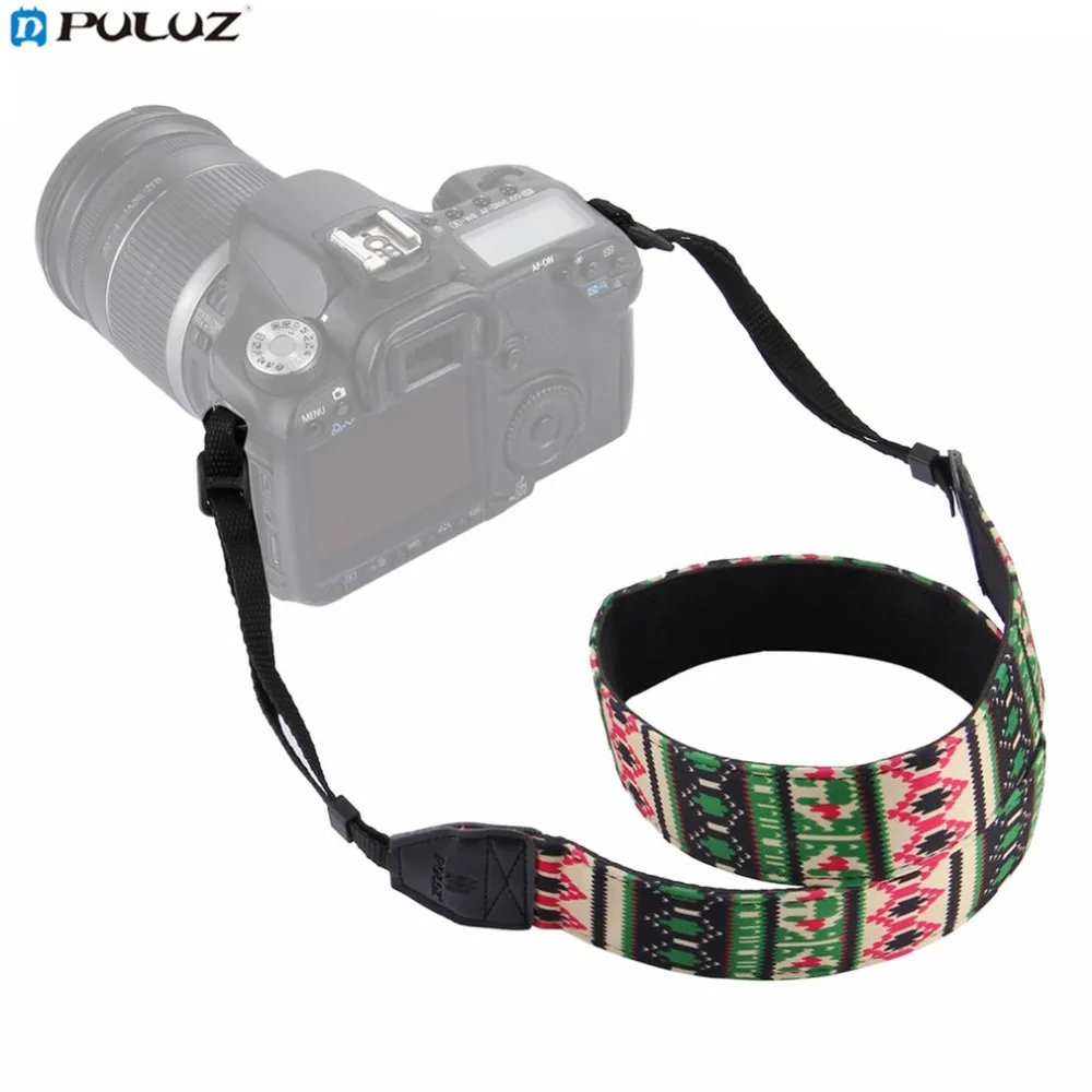 PULUZ Противоскользящий плечевой ремень для камеры для sony Canon SLR/DSLR камеры винтажный этнический стиль цветочный принт