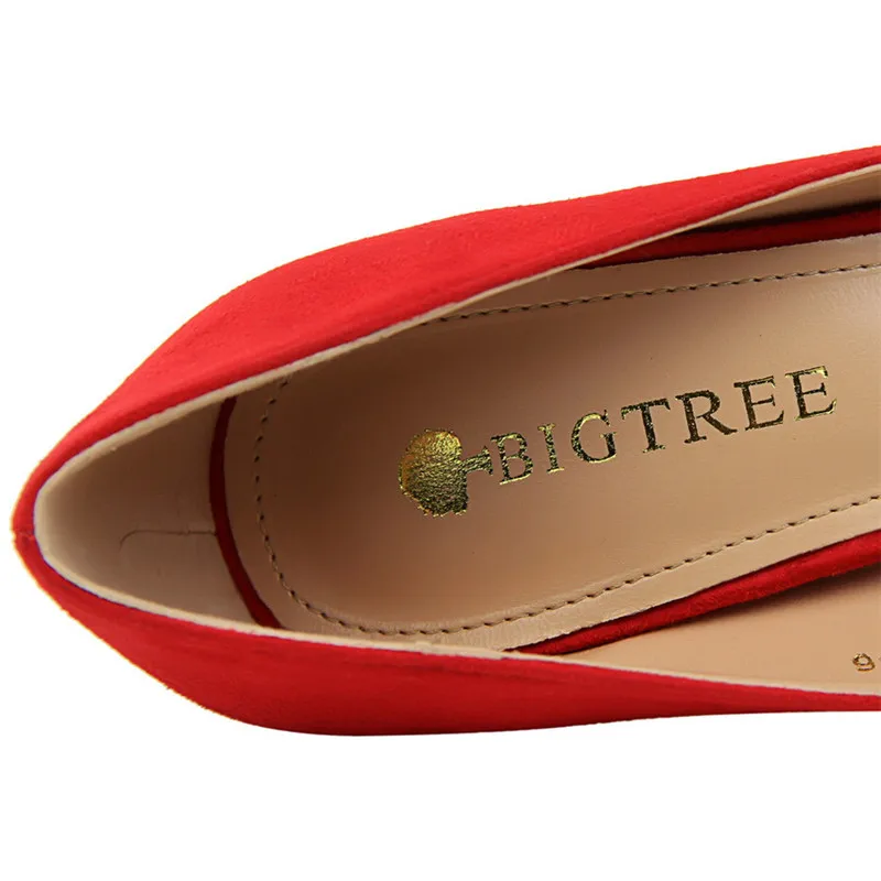 Красный Обувь на высоком каблуке; женские дизайнерские туфли bigtree замшевые женские свадебные туфли для невесты; Туфли на «шпильках»; пикантные женские туфли-лодочки; обувь на День святого Валентина