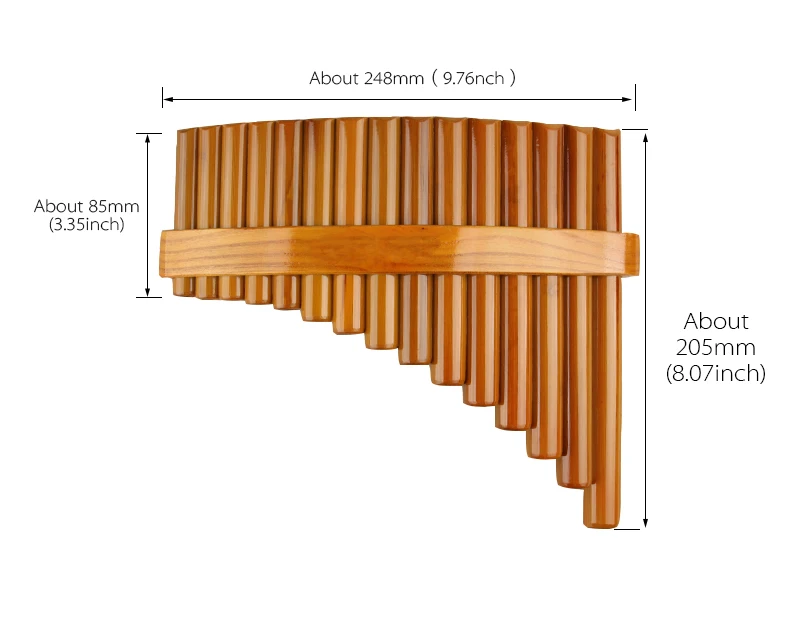 Китайский традиционный музыкальный инструмент 15 труб Pan Flute C Key Высокое качество Pan Pipes духовой инструмент Bamboo Pan flute