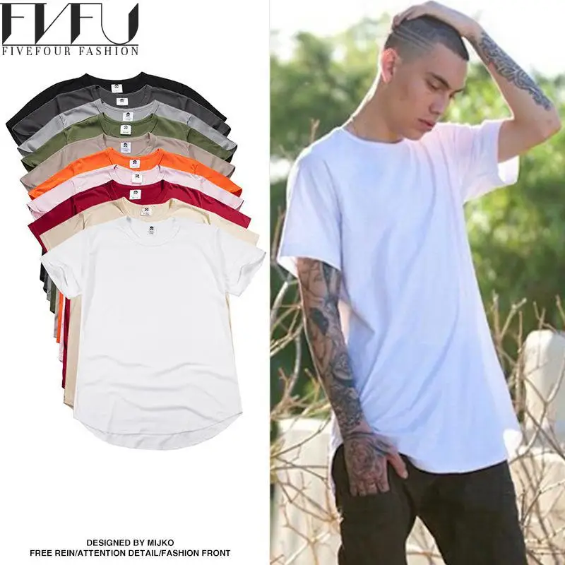 2017 Новая мода футболка мужская летняя для мужчин сплошной Цвет короткий рукав High