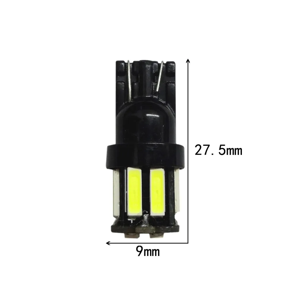 1х t10 w5w внутреннее светодиодное автомобильное освещение авто 7020 чип 10 SMD номерные