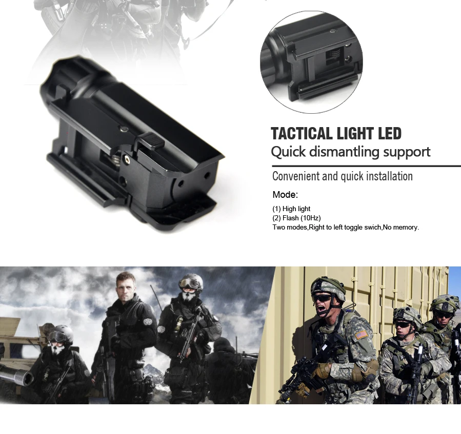 НОВЫЙ 200 люменов CREE светодиодный тактический пистолет-фонарик фонарь с