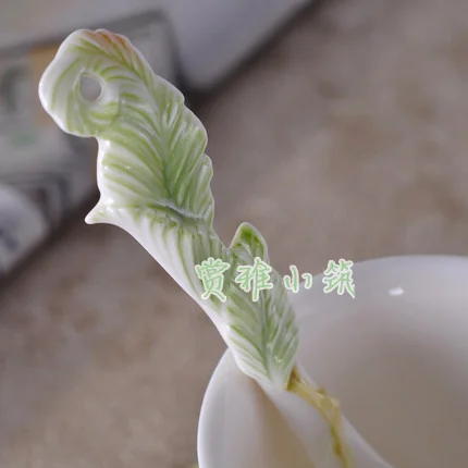 Горячая Распродажа попугай Кофе чашки с блюдцем Чай чашка для молока ложкой