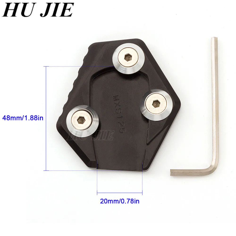 CNC Алюминий мотоциклетная боковая подставка удлинитель подставки Plate площадку для Honda гром MSX125 MSX 125