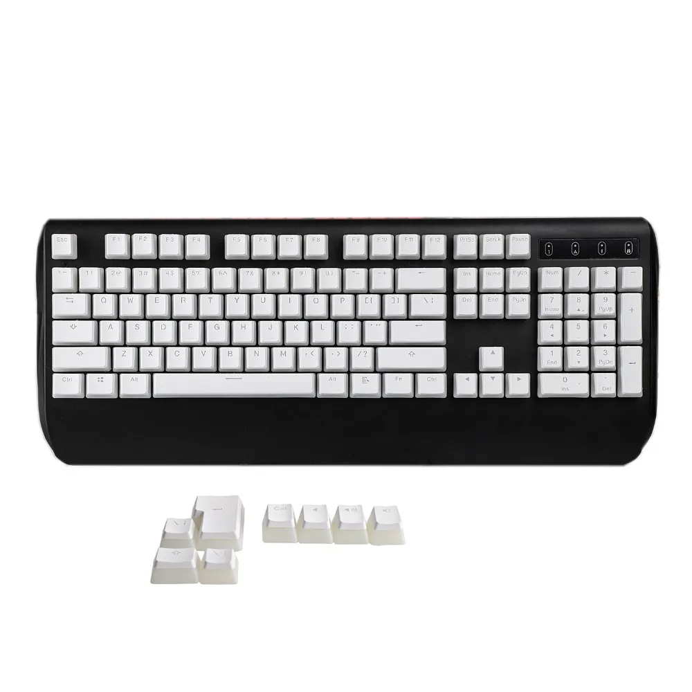 YMDK 108 PBT двойной удар блеск через ANSI ISO OEM профиль пудинг набор ключей для MX механическая клавиатура