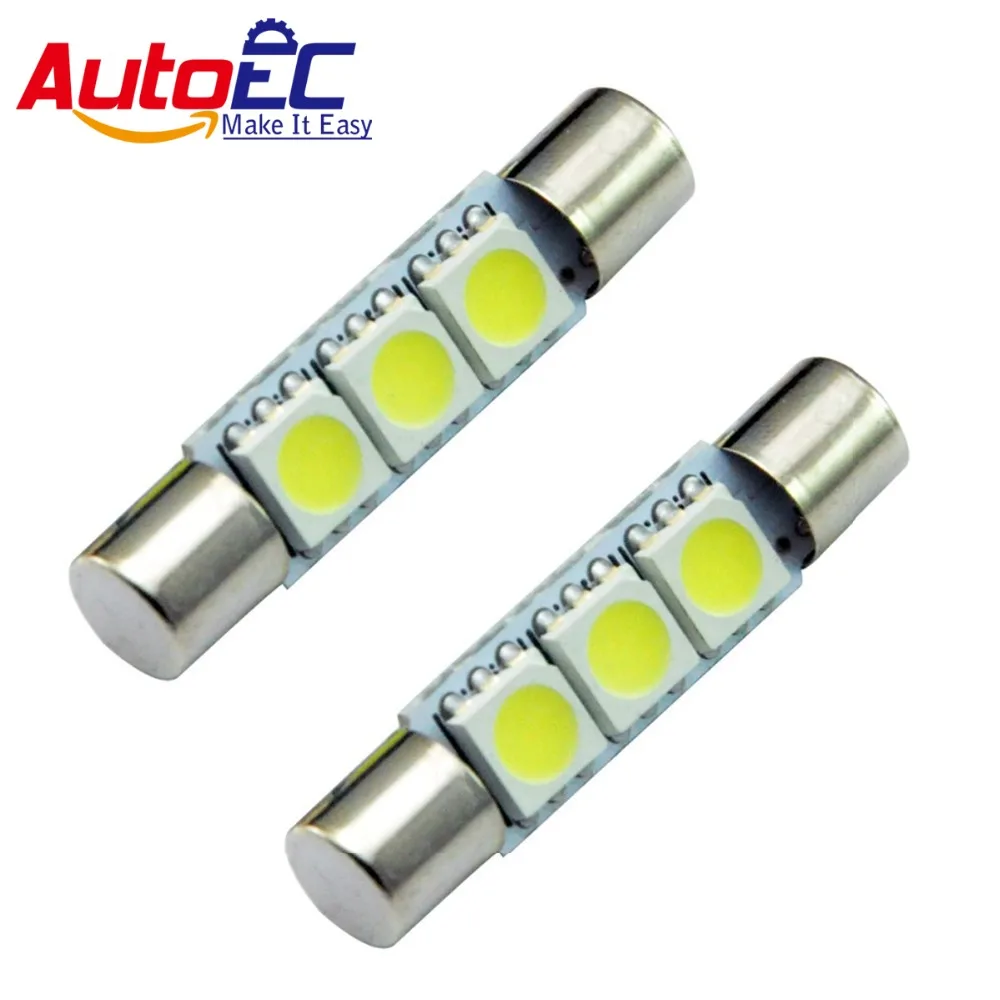 Суперъяркая Светодиодная лампа для автомобиля 28 мм 3 SMD 5050 C5W фотозеркало
