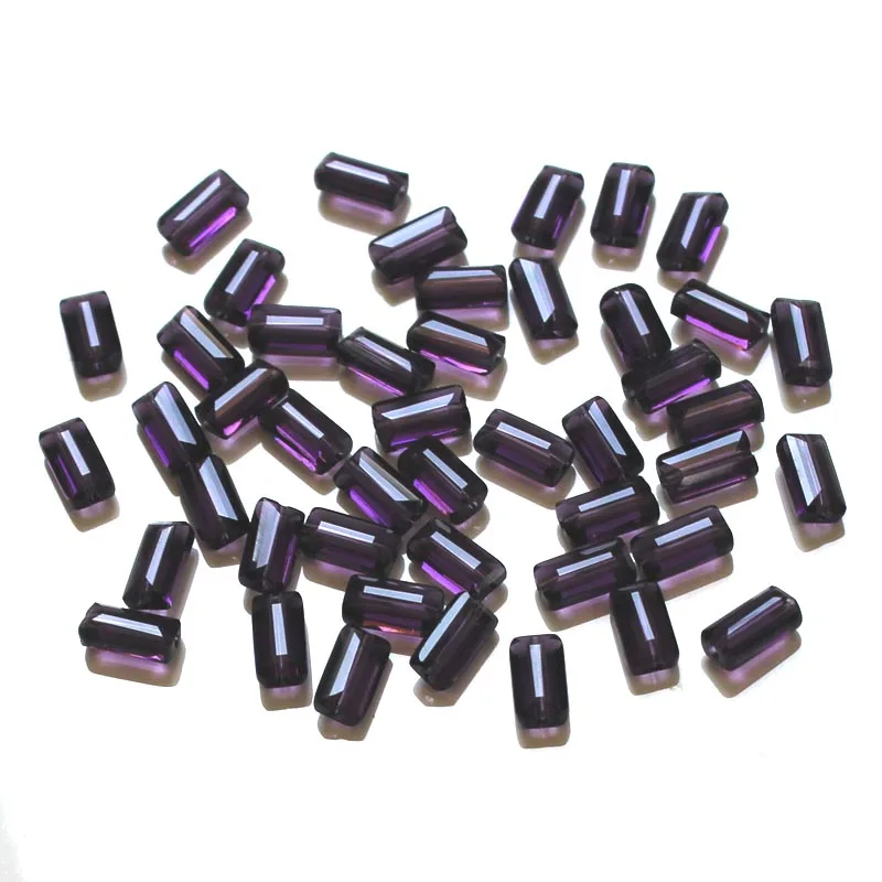 27 purple velvet AAA Прямоугольник Кристалл Необычные бусы 12x6 мм 100 шт. Ограненный Кристалл Стекло Свободные Spacer - Цвет: 27 purple velvet
