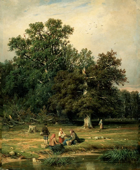 Бесплатная доставка рисунок русского художника Shishkin искусственная Картина на