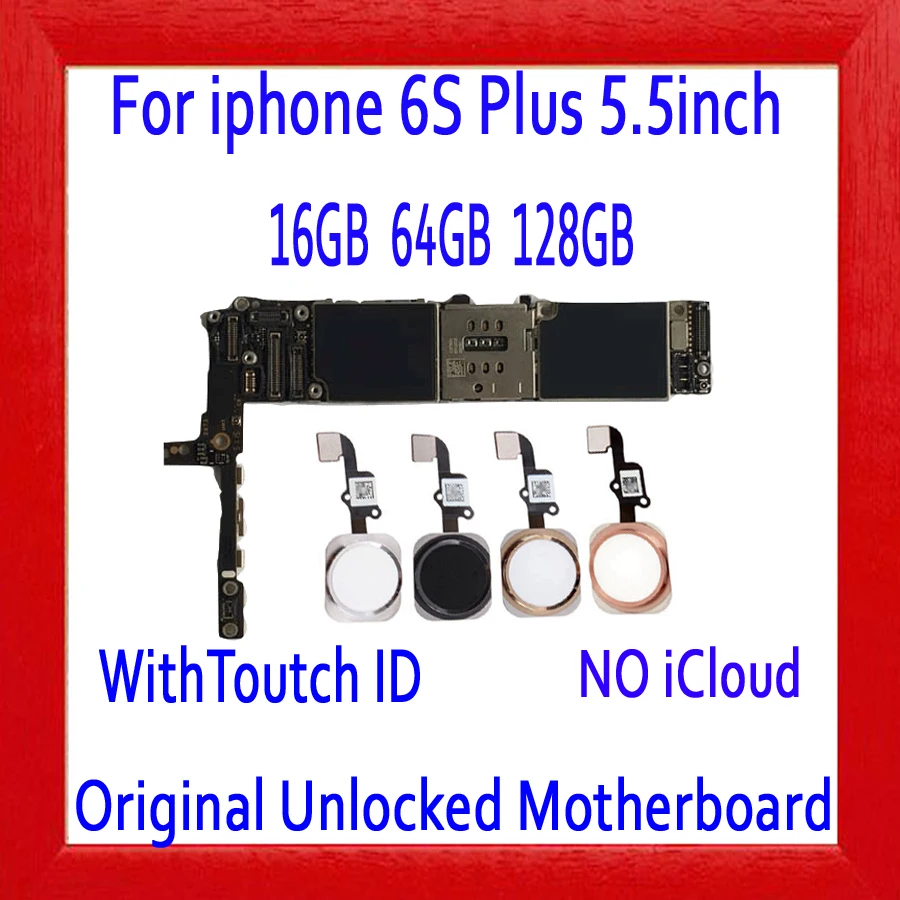 С полной разблокировкой для iphone 6s plus материнская плата с Touch ID 100% оригинал